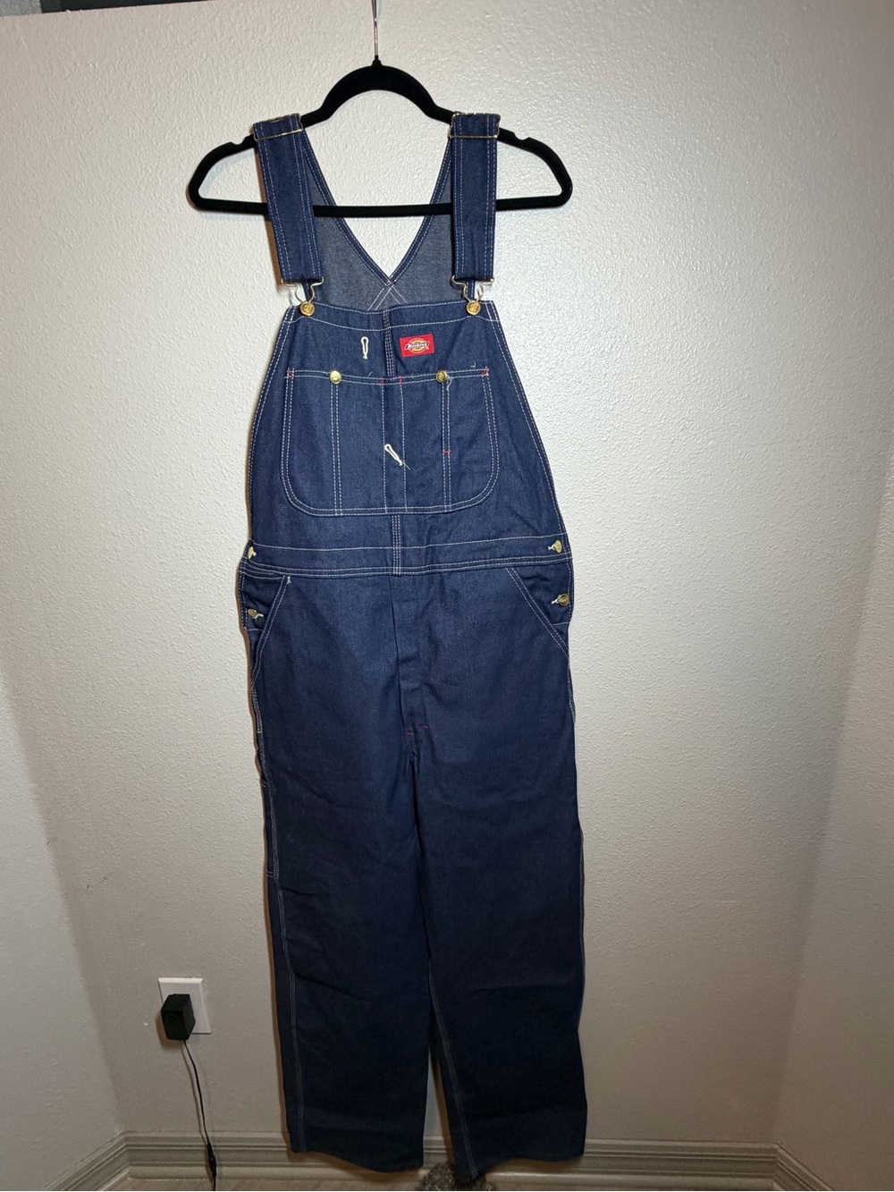 Dickies Indigo Bib Overalls Dark Blue Denim 32x30 Jean NEW 32”x30” Cottagecore